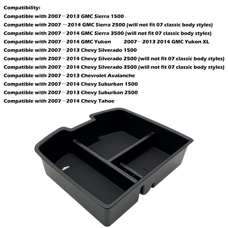 JOJOMARK Center Console Organizer Tray Compatible with 2007-2014 GMC Sierra Chevy Silverado Tahoe Yukon Suburban - Accessories Replaces 19166288 - Image 2